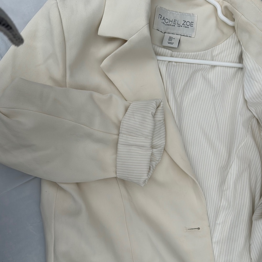 Rachel Zoe Cream Structured Blazer